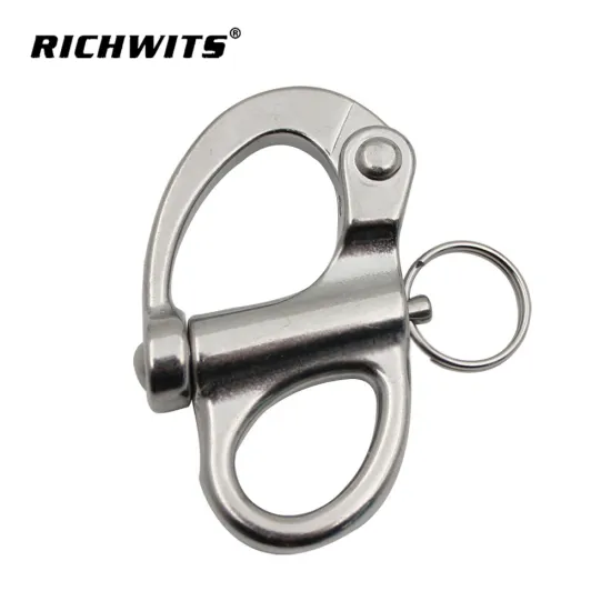 Richwits stainless steel rigging hardware camera strap hook quick release Fixed Bail Snap Shackle for Sailboat