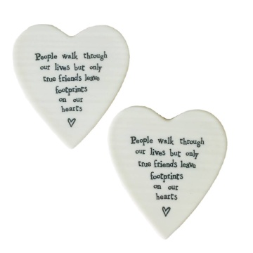 True Friends Ceramic Coasters - Heart-Shaped Coasters as the Perfect Gift for Your Best Friend