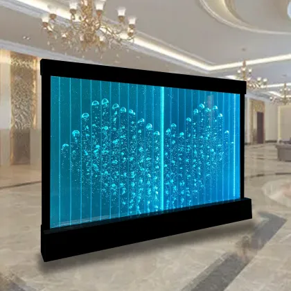Modern S Shape Acrylic Water Bubble LED Lighting Furniture Movable Panel