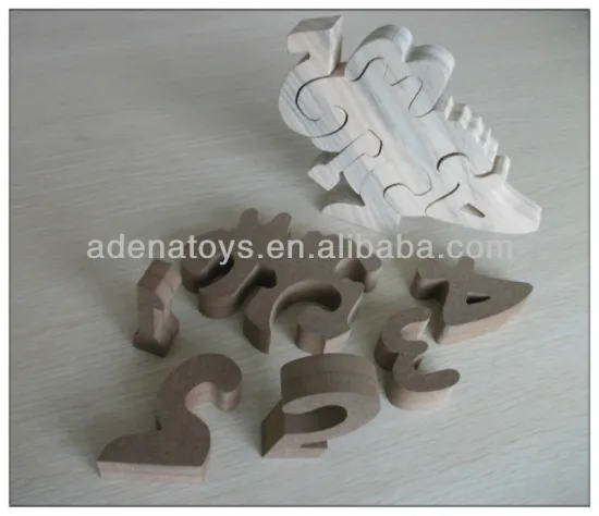 3D wooden number puzzle