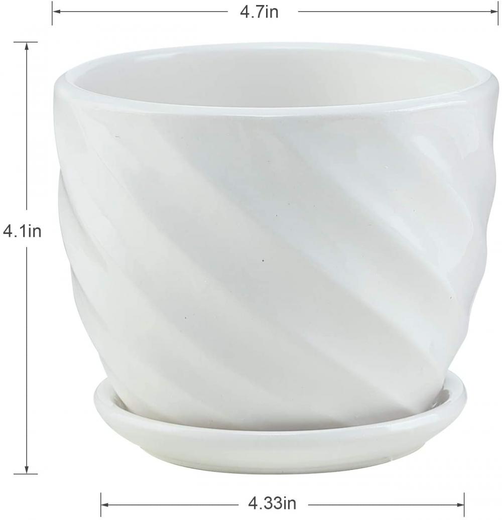 4.7 Inch Cylinder Ceramic Planters