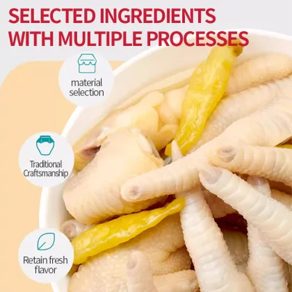 Spicy Pickled Chicken Feet with Peppers - 80g Chinese Delicacy