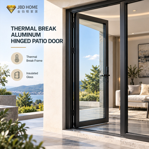 Thermal Break Aluminum Hinged Patio Door with Insulated Glass | JBDHOME