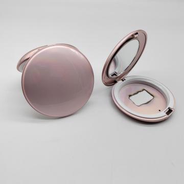 Case compacte à pression ronde en plastique 10g avec miroir