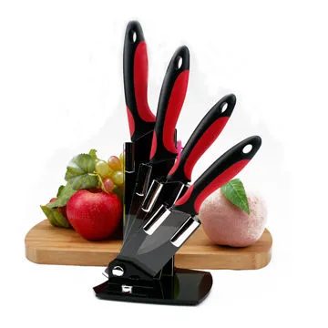 5 pieces chef cutlery knives with acrylic stand