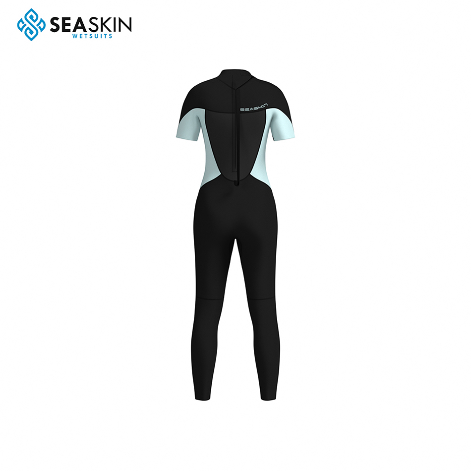 Seaskin Diving Suit Neoprene Back Zip Menina feminina