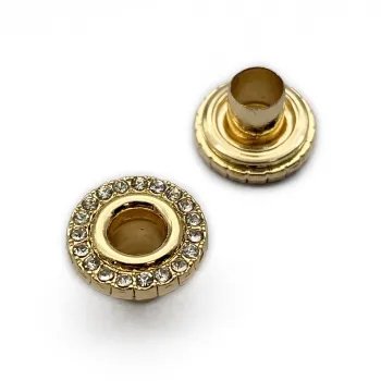 Wholesale Gold Rhinestone Metal Eyelets for Shoes