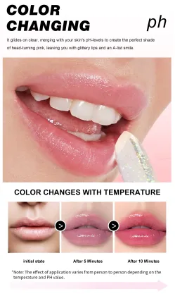 Temperature Changing Handaiyan 4 Colors Moisturizing Glitter Lipstick - Wholesale Cosmetics Makeup Offer