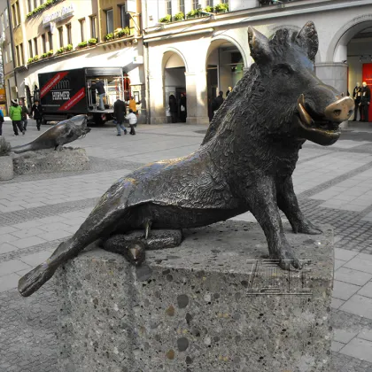 Outdoor Decoration Animal Sculpture Wild Boar Statue