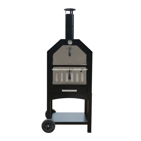 Outdoor kitchen Wood fire pizza oven stainless steel Pizza Oven with temperature gauge