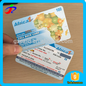 CMYK offset printing prepaid phone card