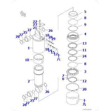 HD785-7 Dump Truck Rear Suspension 561-50-82003