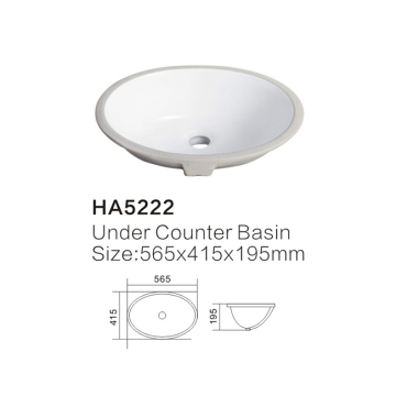 High-end Ceramic Counter Basin with Fashion White Finish for Technology Manufacturing