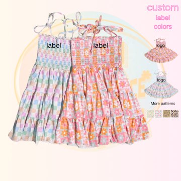 KERUI Summer Floral Dress for Baby Girls - Custom Print Soft Party Dress