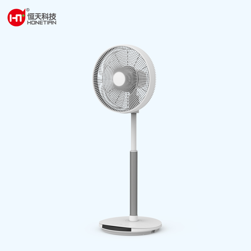 HONETIAN LED display remote control 12 speeds 4 modes 8 timer 7 blades 14 inches DC circulator custom colors plastics stand fans