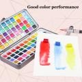 100 Colors Solid Watercolor Paint Tin Box Set