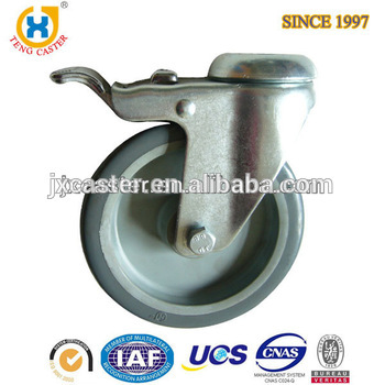 5-inch Hollow Kingpin With Total Lock Caster Wheel,caster with brake
