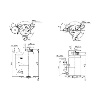 RECHI 50C428 R407C 220V Air Conditioning Rotary Compressor