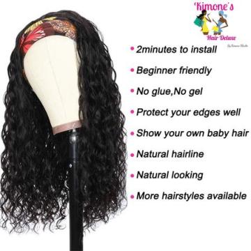 Bantu Curly Headband Wig Natural Black Human Hair Glueless Wear And Go Wigs For Women 14-30 Inch