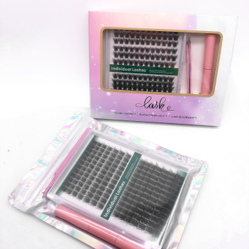 Custom DIY Cluster Lashes Kits with Private Label and Custom Boxes