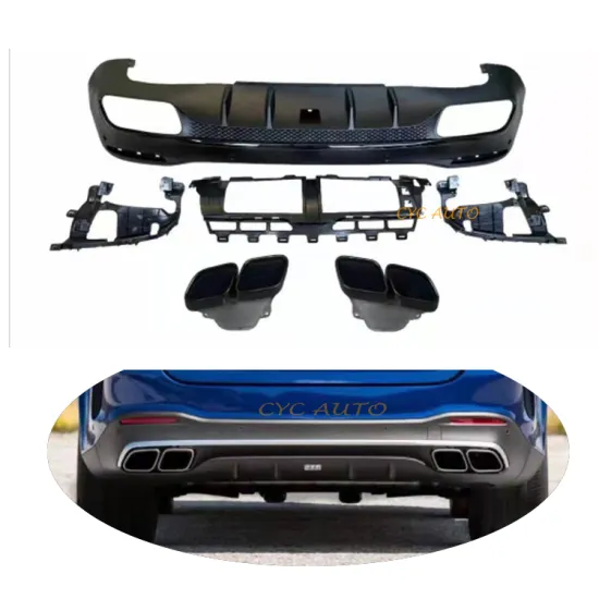 W167 Diffuser Rear Bumper Double Square Pipes Diffuser for Mercedes Benz GLE Class