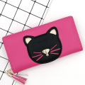 Cartera de PU de gato lindo dimensional personalizado