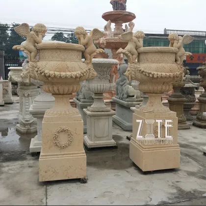 New Products natural stone flowerpot