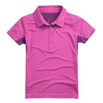 Ladies V-neck Tennis Shirt T-shirt with Print Cotton/Polyester