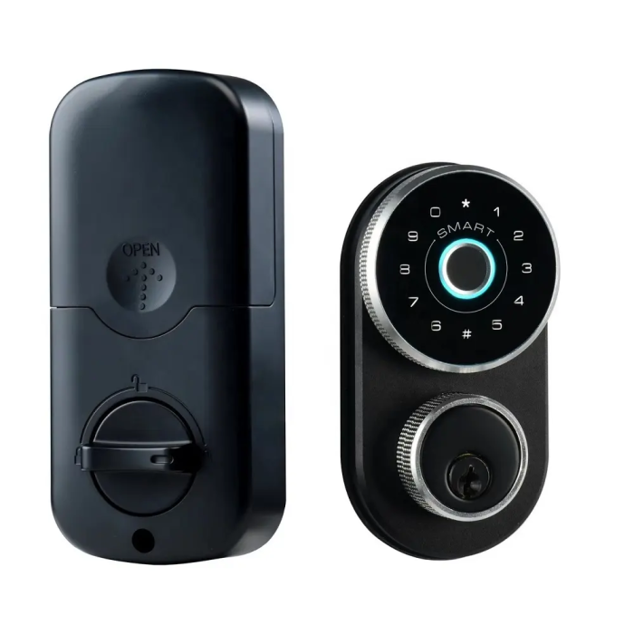 Tuya Digital Fingerprint Aluminum Deadbolt Door Lock
