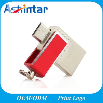 USB3.0 Mini USB Pendrive Swivel USB Memory Flash Metal Phone USB Stick