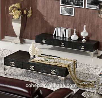 modern stainless steel legs tv stand/wall unit for hotel/living room furniture E101