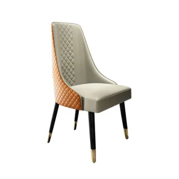Wholesale Customizable High-End Tufted Leather Dining Chairs for Luxury Hotels