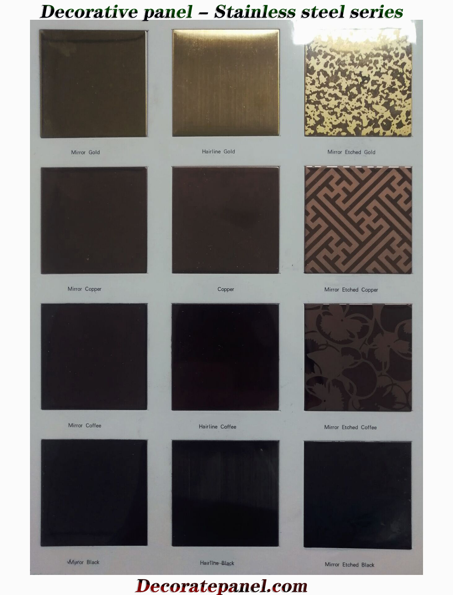Decorative panel - Stainless steel series p2.
