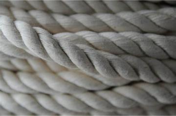 3 Strand 10mm Natural Color Handmade 100% Cotton Rope