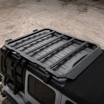 OMU Genesis Aluminum Roof Rack for Jeep Wrangler JL/Gladiator JT - Luggage Cargo Carrier & Bracket