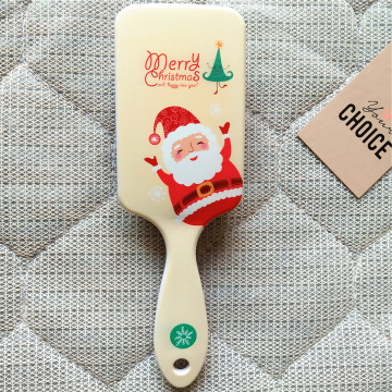 Wholesale Big Size Comb Anti-static Massage Hair Brush Detangle Shower Salon Hair Styling Tool Hairbrush Snowman Santa Claus