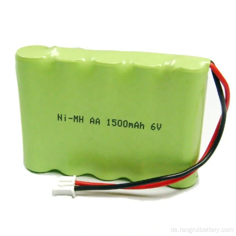 Ni-MH-Batterie AA 1500mAh 7,2 V 6V wiederaufladbare Batterie