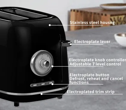 Retro Stainless Steel Bagel and Bread Toaster with Logo