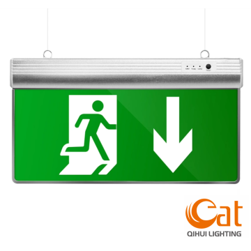 Safety exit signs for evacuation doors