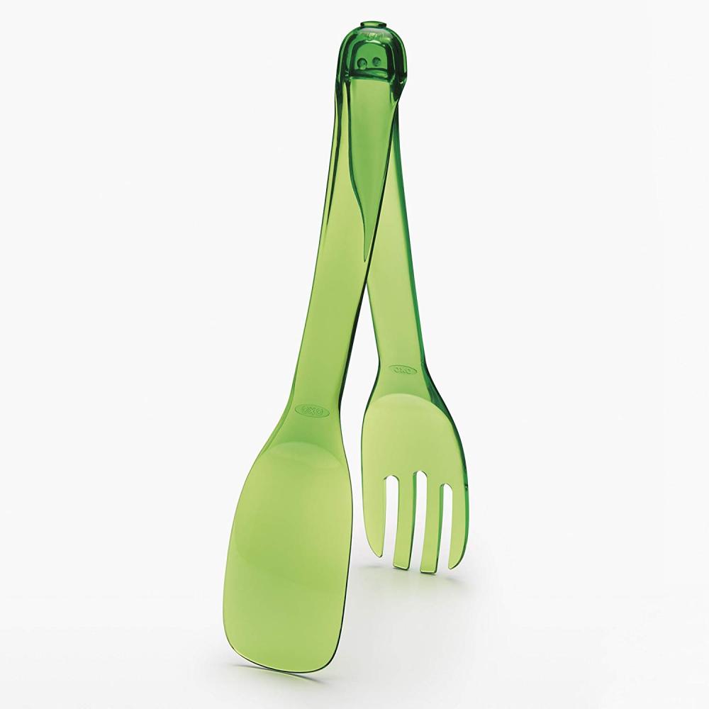 Utensili per pinze per insalata in plastica 2 in 1