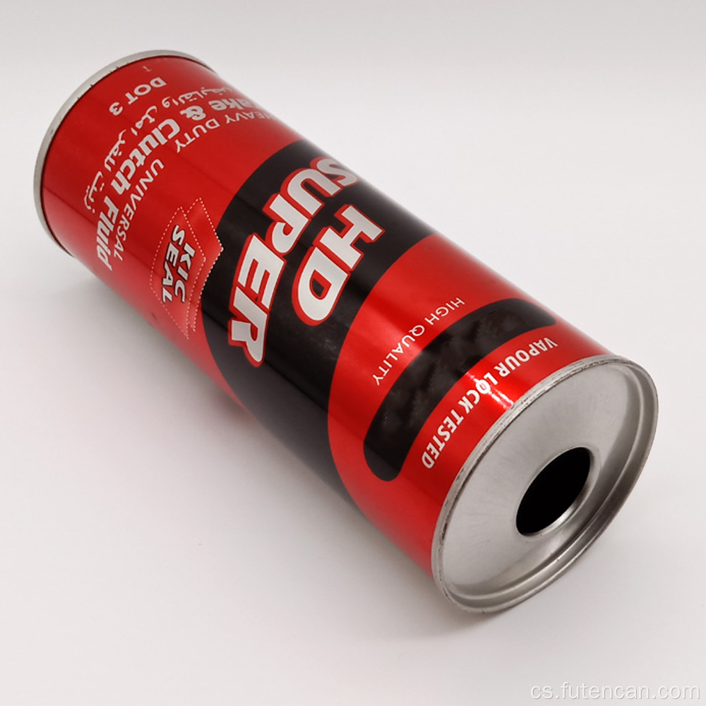 1l kulatá plechovka na kapalinu s kónickou horní částí