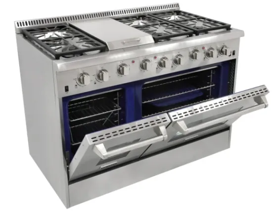 Stainless industrial stoves and ovens HRG4804U