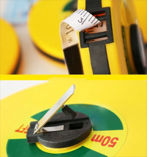 20M Length Round Fiber Glass Retractable Measure Tape Metric Yellow