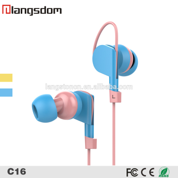 Strong color kids headphone with Mic light 3.5mm in ear headset for children