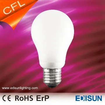 A shape A55 E27 8W warmwhite globe cfl bulb