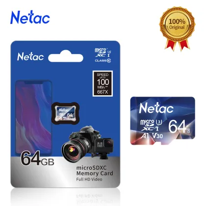 Netac Memory Card 32GB 16GB 64GB 128GB 256GB 512GB Class 10 Micro SD Card TF Card Mini SD Card for Phone