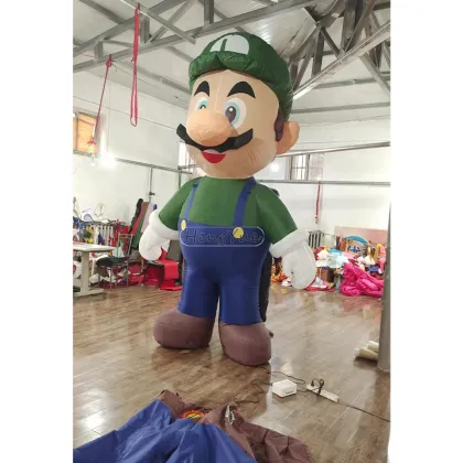 Customized Outdoor Inflatable Luigi Mascot for Business Advertising