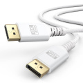 8K weißes DisplayPort-Kabel