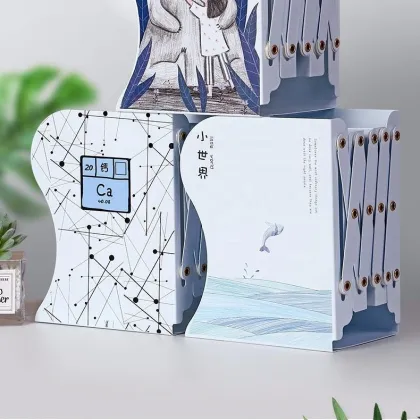 Retractable file bookshelf for junior high school students