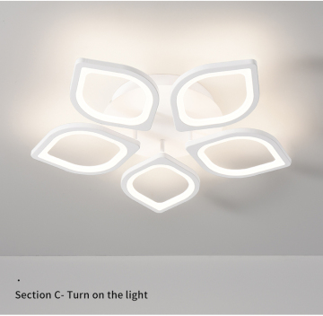 Modern Simple Flower LED Ceiling Lamp with Iron Body